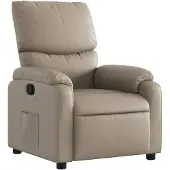 vidaXL Fauteuil verstelbaar kunstleer cappuccinokleurig