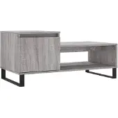 vidaXL Salontafel 100x50x45 cm bewerkt hout grijs sonoma