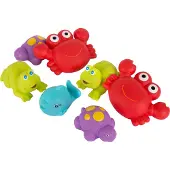 Ginza.se Drijvende Badspeeltjes - Badspeelgoed - Badgeschenkset - Schimmelvrij - Zonder gaatje - waterspeelgoed baby - Waterspeelgoed Peuters - 7 stuks - BPA vrij