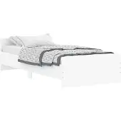 vidaXL Bedframe bewerkt hout wit 90x200 cm
