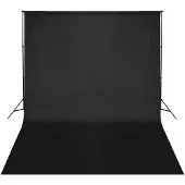 vidaXL Achtergrondsysteem 500x300 cm zwart