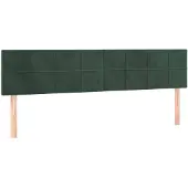 vidaXL Hoofdborden 180x5x78/88 cm fluweel donkergroen