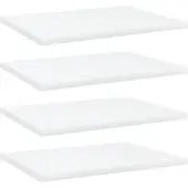 vidaXL Wandschappen 4 st 40x30x1,5 cm bewerkt hout wit