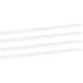 vidaXL Wandschappen 4 st 100x10x1,5 cm spaanplaat wit
