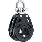 Harken Double Carbo Pulley 57 Mm Zwart