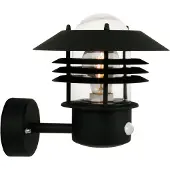 Nordlux Klassieke Wandlamp Vejers Zwart Met Sensor