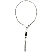 Behave Ketting met hanger zwart en wit