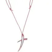 Behave ketting - Verstelbare ketting met grafische hanger - Nikkelvrij - Zacht Roze