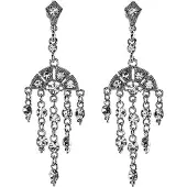 Behave - Elegante oorhangers met steentjes - Feestelijke look - 6 cm