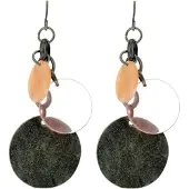 Behave - Ronde oranje oorbel hanger - Boho accent - Voor zomerlooks