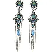 Behave - Oorhangers met blauwe stenen - Glamoureuze avondstijl