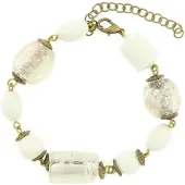 Behave - Kralenarmband wit-transparant - Lichte look - 22 cm