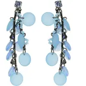 Behave - Oorbellen hanger blauw - vrolijke stijl voor dagelijks gebruik
