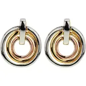 Behave - Oorbellen dames - Tricolor design - Elegant - Dag & avondstijl