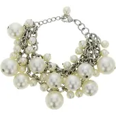 Behave - Armband - parels wit speels chic - feestlook - verstelbaar