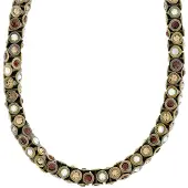 Behave - Antiek goudkleurige ketting met kristal - Klassieke stijl