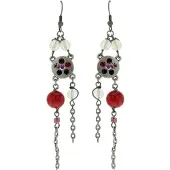 Behave - Ronde oorhangers met steentjes en kralen - Trendy sieraden