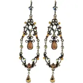 Behave - Oorhangers dames - Bruine stenen retro - Avond gala stijl
