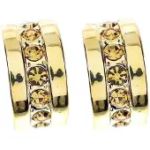 Behave - Oorknoppen goudkleur met kristallen - Elegante sieraden