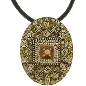 Behave - Ketting met ovale hanger in retro stijl - Modeaccessoire voor boho looks