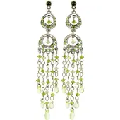 Behave - Lange oorhangers dames - Boho chic - Groene kralen