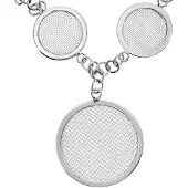 Behave - Zilverkleur ketting met ronde hanger - Tijdloze sparkle-look