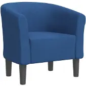 vidaXL Kuipstoel stof blauw