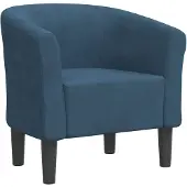 vidaXL Kuipstoel fluweel donkerblauw