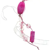 Behave - Roze lange kralenketting van touw - Nikkelvrij - Modeketting 68 cm
