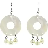 Behave - Oorhangers met schelp en parels voor bruiloft of diner