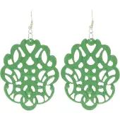 Behave - Oorhangers Dames - Groen - Barrokmotief