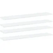 vidaXL Wandschappen 4 st 100x20x1,5 cm bewerkt hout wit