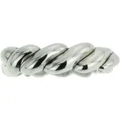 Behave - Bangle in gevlochten design - zilverkleur - elegant statement