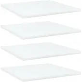 vidaXL Wandschappen 4 st 40x40x1,5 cm bewerkt hout wit