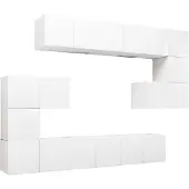 vidaXL 10-delige Tv-meubelset spaanplaat wit
