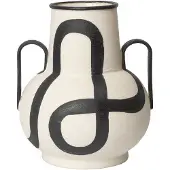 Ferm Living Trace vaas Crèmekleurig