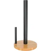 Point-Virgule Keukenrolhouder - Bamboe - Zwart - Ø 15cm H 29cm