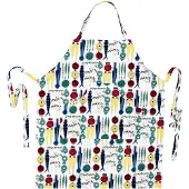 Almedahls Picknick schort klein patroon Multi