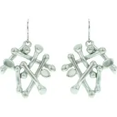 Behave - Oorhangers speels design mat zilverkleur - Creatieve city look