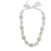 Behave - Grove Kralen Ketting met Strik - 70 cm - Elegant en Tijdloos Accessoire