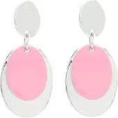 Behave - Oorbellen ovaal zachtroze accent - Elegant voor dag en avond