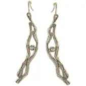 Behave - Dames oorbellen - Zilverkleur artistiek design - Statement 6 cm