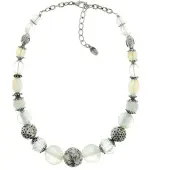 Behave - Ketting met verschillende kralen - Trendy sieraden - Nikkelvrij - 44 cm + 5 cm verlengketting
