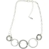 Behave - Schakelketting met steentjes 41 cm - Nikkelvrij - Mode-accessoire