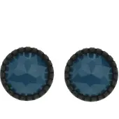 Behave - Oorstekers dames - Donkerblauw retro design - Minimalistische look