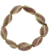 Behave - Elastische armband met keramieke kralen - retro look - 16 cm