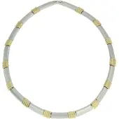 Behave - Ketting Dames - Mat Zilverkleur en Glanzend Goudkleur