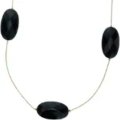 Behave - Lange ketting met zwarte kralen - Mode-accessoire voor elke gelegenheid