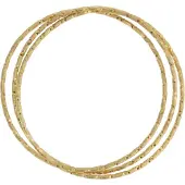 Behave - Bangle set met hamerslag - goudkleur - minimalistische look