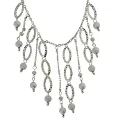 Behave - ketting met zilverkleur hangers - statement look - nikkelvrij - 41,5 cm